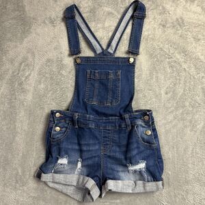 Wax Jean Womens Jeans Shorts Bib OVERALLS Size S Denim Dungarees